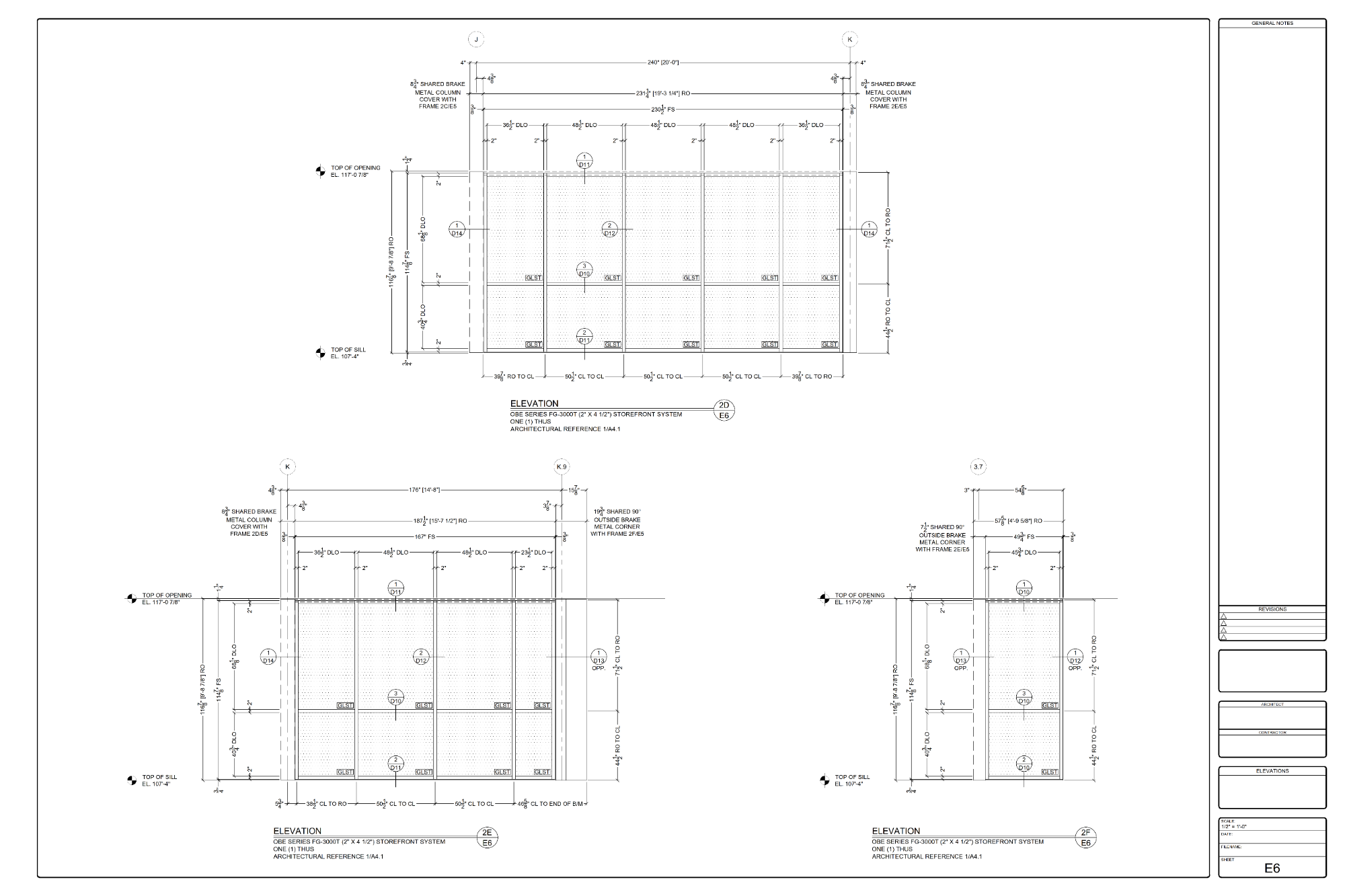 Storefront Elevation Sheet